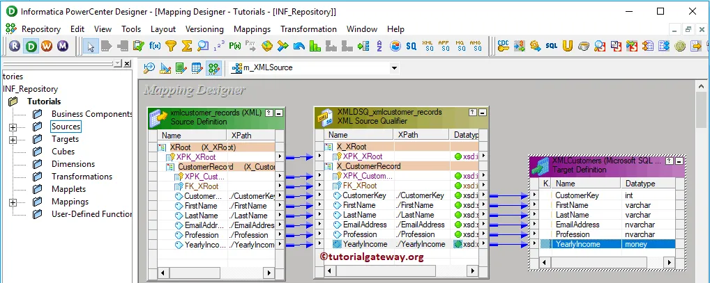 XML Source Qualifier in Informatica 17