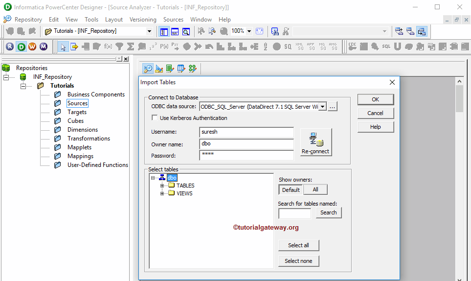 Database Source in Informatica 3