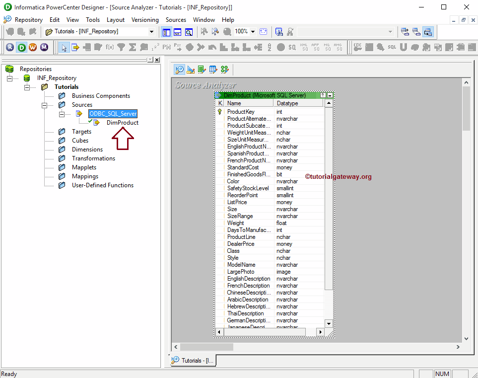 Database Source in Informatica 6