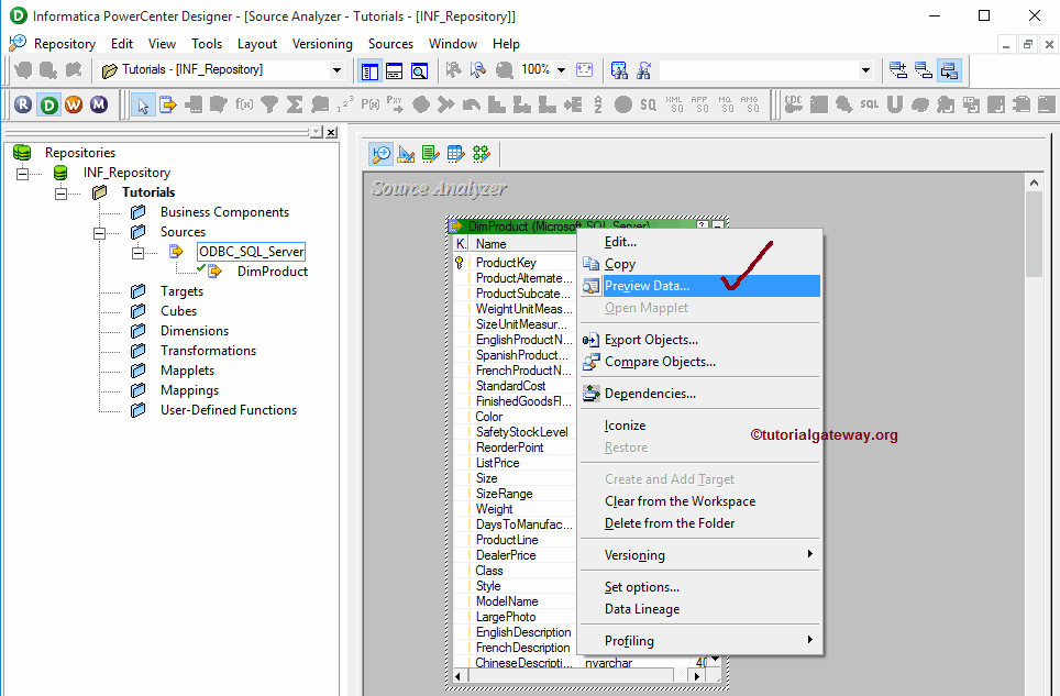 Database Source in Informatica 7