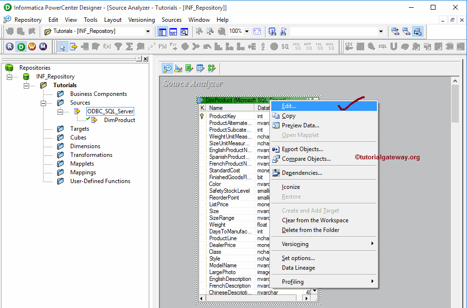 Database Source in Informatica 9