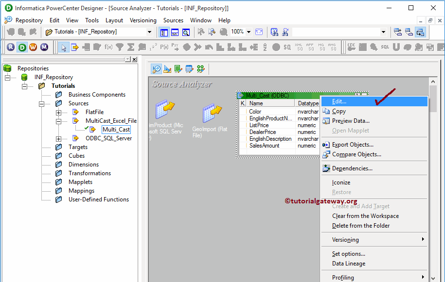 Excel Source in Informatica 11