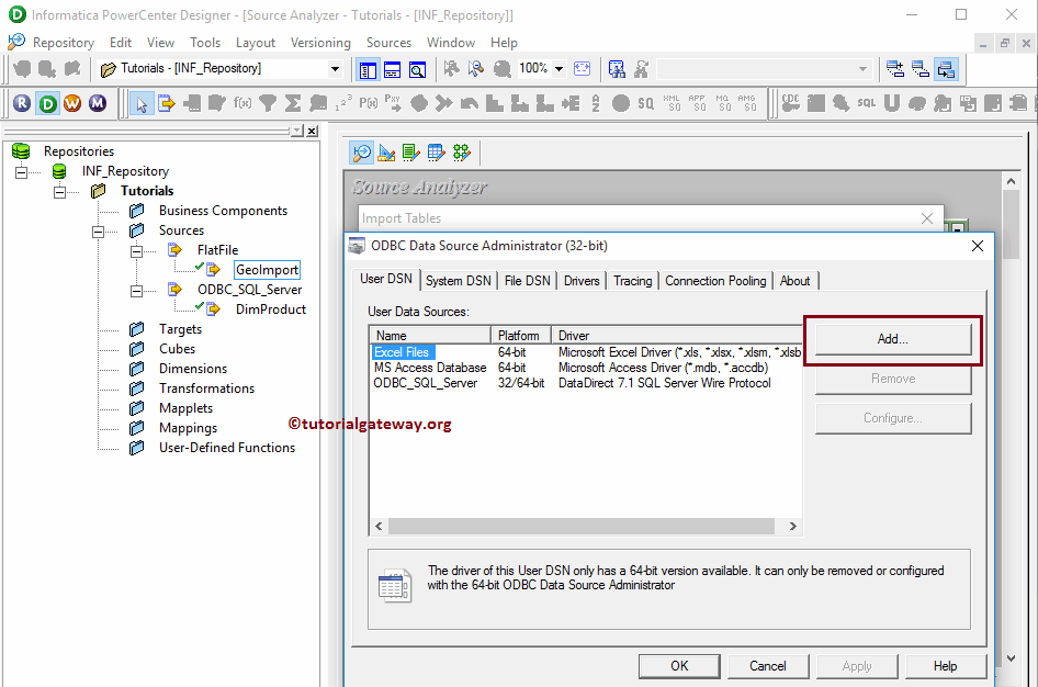 Excel Source in Informatica 2