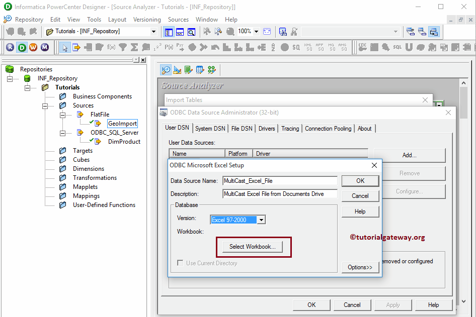 Excel Source in Informatica 4