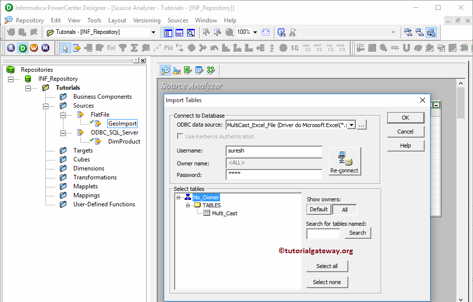 Excel Source in Informatica 7