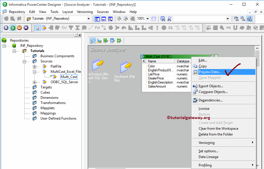 Excel Source in Informatica 9