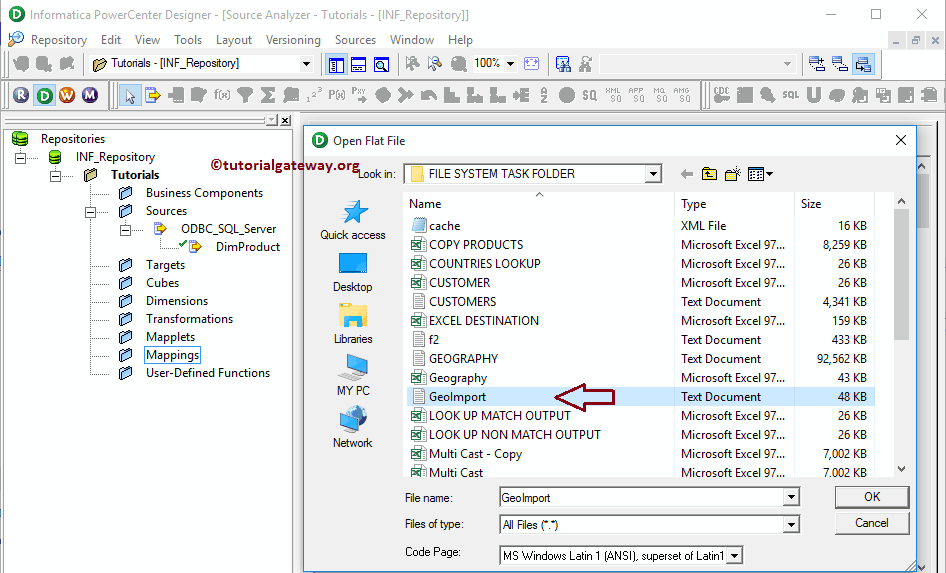 Flat File Source in Informatica 3