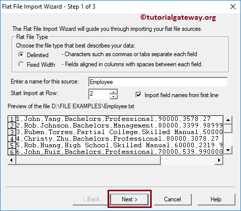 Load Data From Text File to SQL Server in Informatica 5