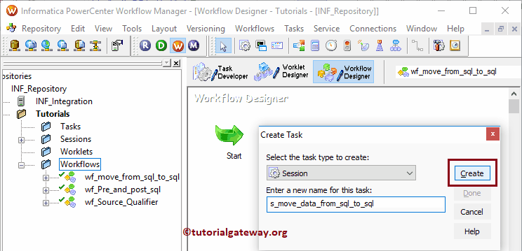 Move Data from SQL Server to another in Informatica 15