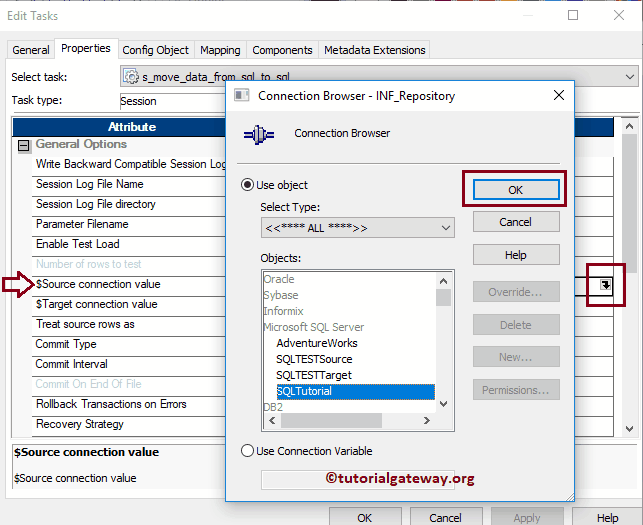 Move Data from SQL Server to another in Informatica 18