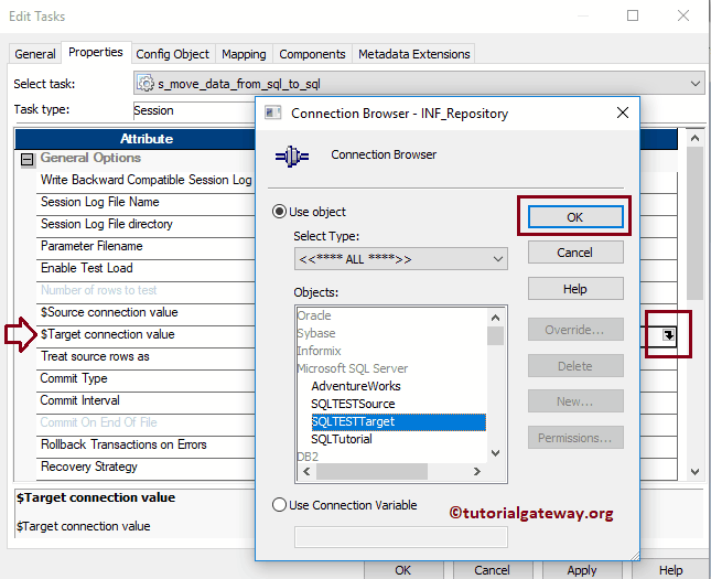 Move Data from SQL Server to another in Informatica 19