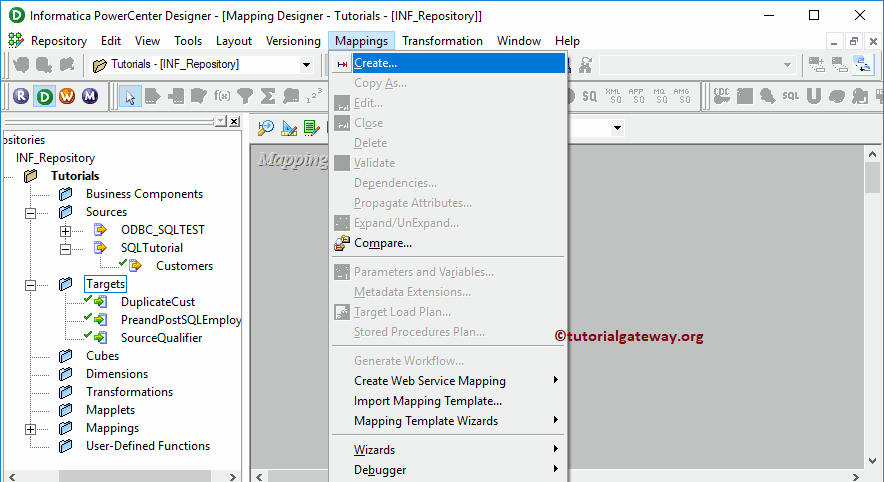 Move Data from SQL Server to another in Informatica 8