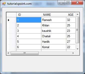 VB.net data in data grid view