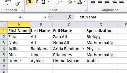 VB.Net Excel Result Form